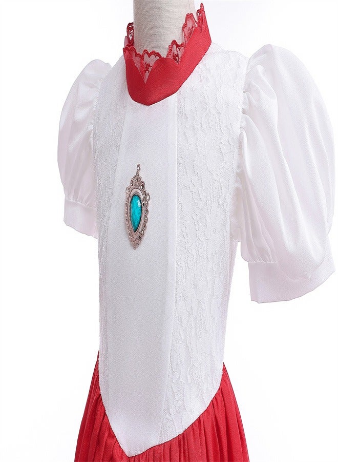 Loquat High Quality Short Sleeved Girl Princess Dress  White  - Image 3