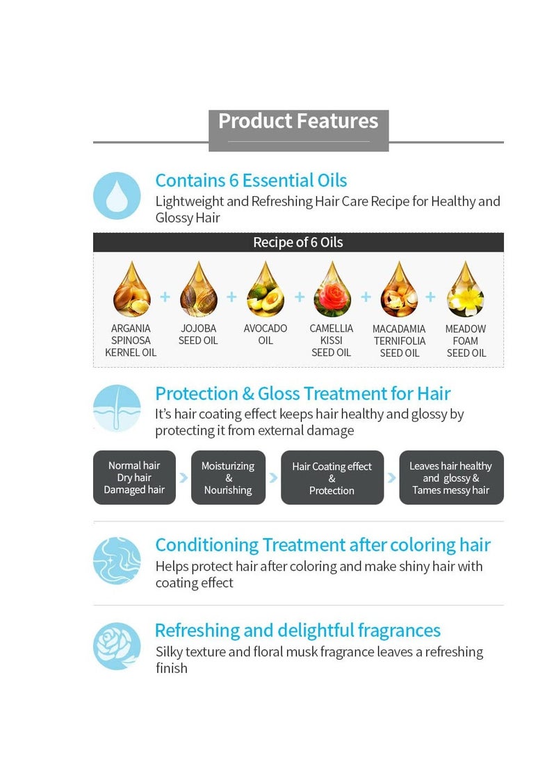 ATOMY - Magical Hair Essence & Treatment with 6 Natural Oil Complex (Argan,camllia,jojoba,meadow Form Seed,macadamia,abocado Oil) - Image 1