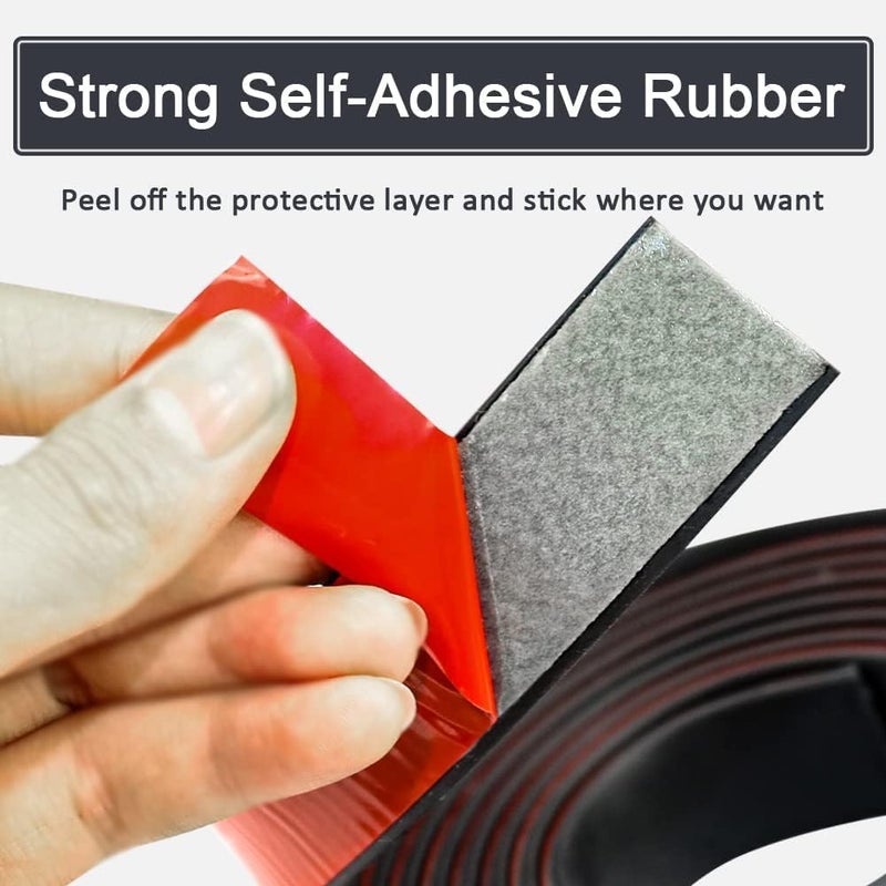 MACGQ Adhesive Rubber Strips with Adhesive Backing Self Stick Neoprene Solid Rubber Sheets Rolls Strips for Gaskets Pads Seals Crafts Protection (1" Wide x 1/8" Thick x 10' Long) - Image 4