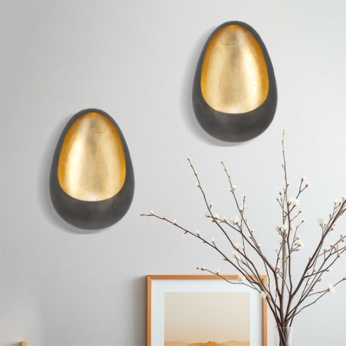 EMBER METAL WALL CANDLE SCONCE SET OF TWO WALL CANDLE HOLDERS SET OF 2 HANDCRAFTED DECORATIVE TEA LIGHT SCONCES FOR LIVING ROOM GOLD TEA HOLDER