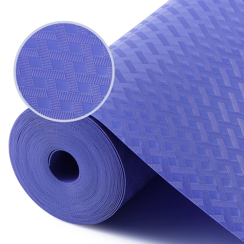 Shelf Liners for Kitchen Cabinets Refrigerator Liners Waterproof Plastic Kitchen Cupboard Liner Non Adhesive Drawer Mats EVA Material Fridge Liner for Shelves  Blue 118 x 59 Inches
