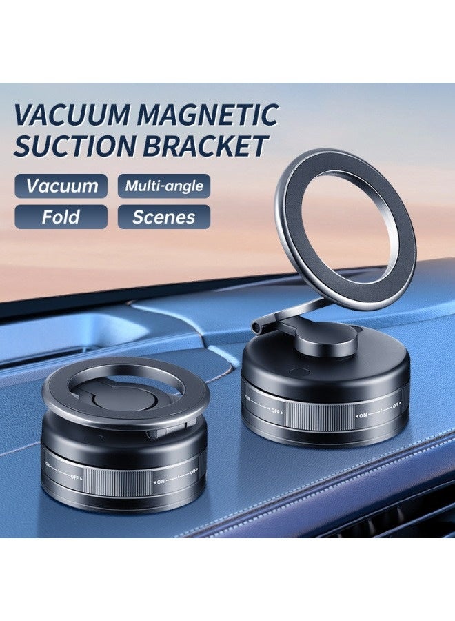 Vacuum Magnetic Phone Holder for Car, 2025 Magnetic Car Phone Mount for Magsafe, 360° Rotating & Foldable Hands-Free Suction Cup Cell Phone Holder for All Smartphones/Car Models/Surfaces  - Image 1