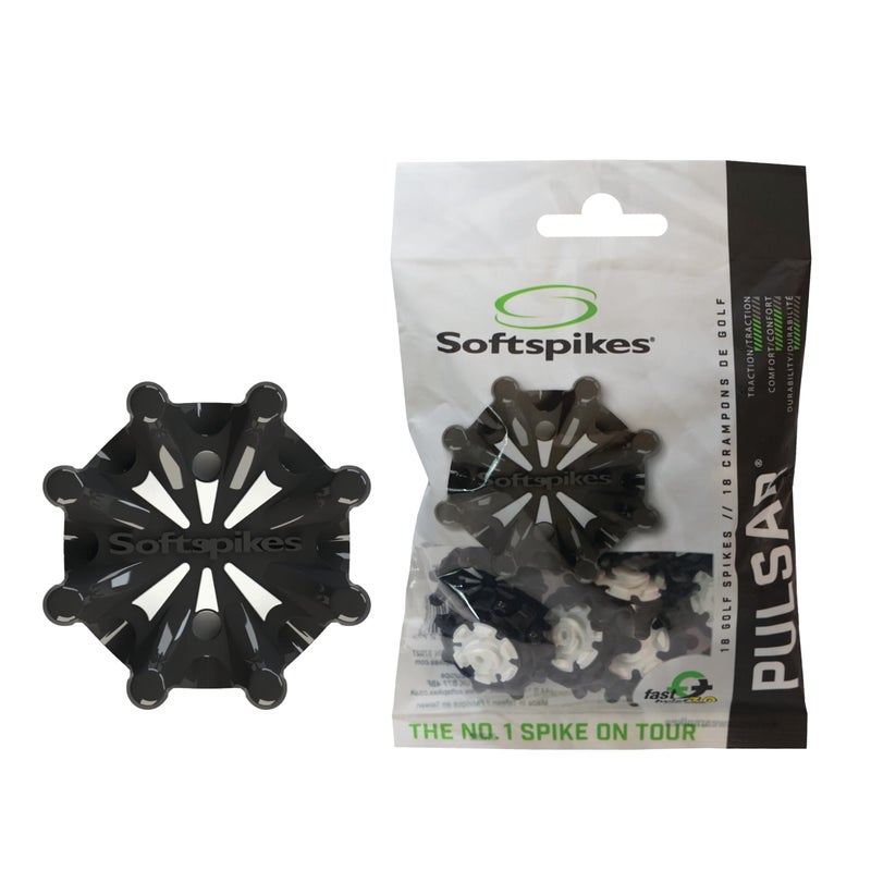 Softspikes Pulsar Golf Cleats Fast Twist 3.0 - 18 Count Clamshell , Black - Image 1