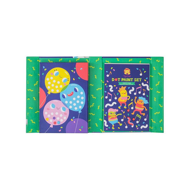 Tiger Tribe Dot Paint Set Party Time - Non-Toxic Markers, Portable, for Ages 3+, 17x5x20 cm Craft Kit - Image 3