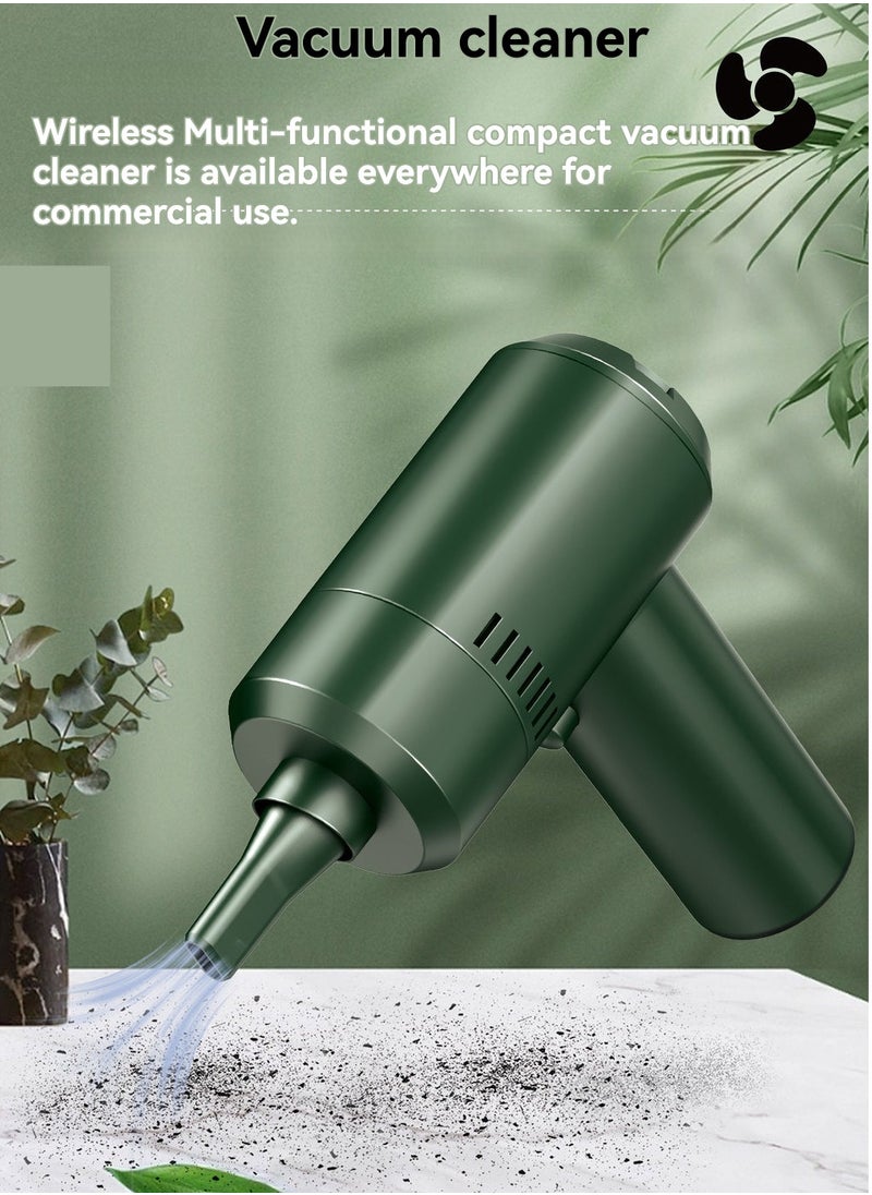 JEEJPV Car vacuum cleaner high suction cordless handheld vacuum cleaner household cleaning machine (green) 