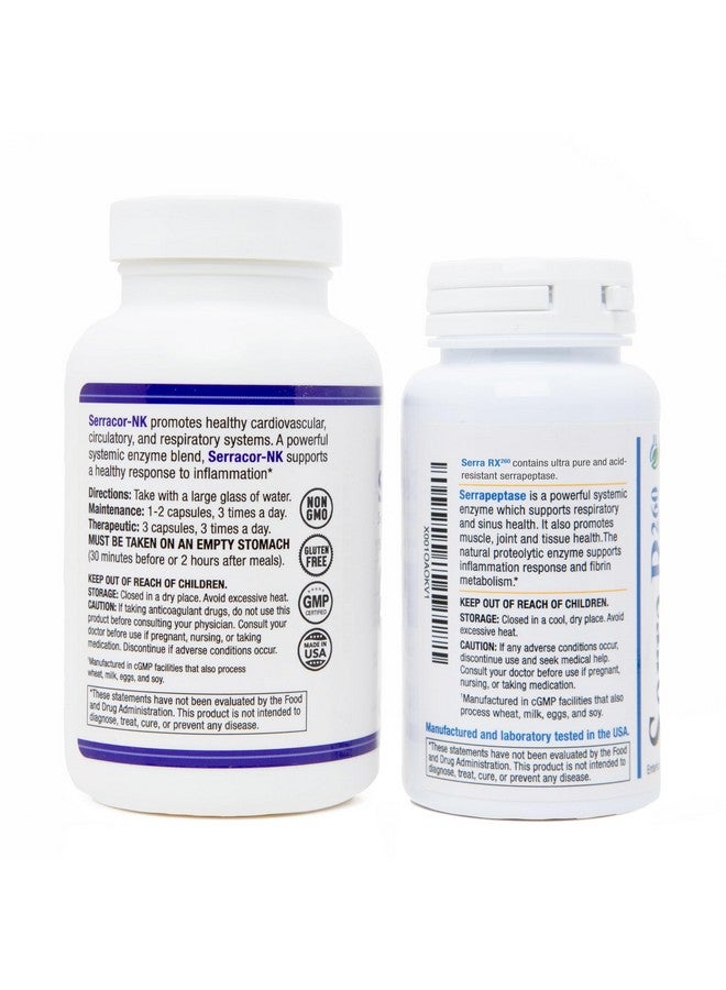 Biomedic Labs RX Serracor-NK & Serra-RX 260,000 SU - Scar Tissue Bundle (150 Capsules & 60 Capsules) - Acid-Resistant Serrapeptase Proteolytic Systemic Enzyme, Respiratory & Lung Support - Image 2