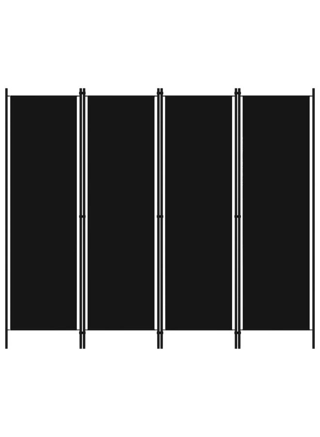 فيداكسل مقسم غرفة ذو 4 ألواح أسود 200×180 سم 320722 - Image 1
