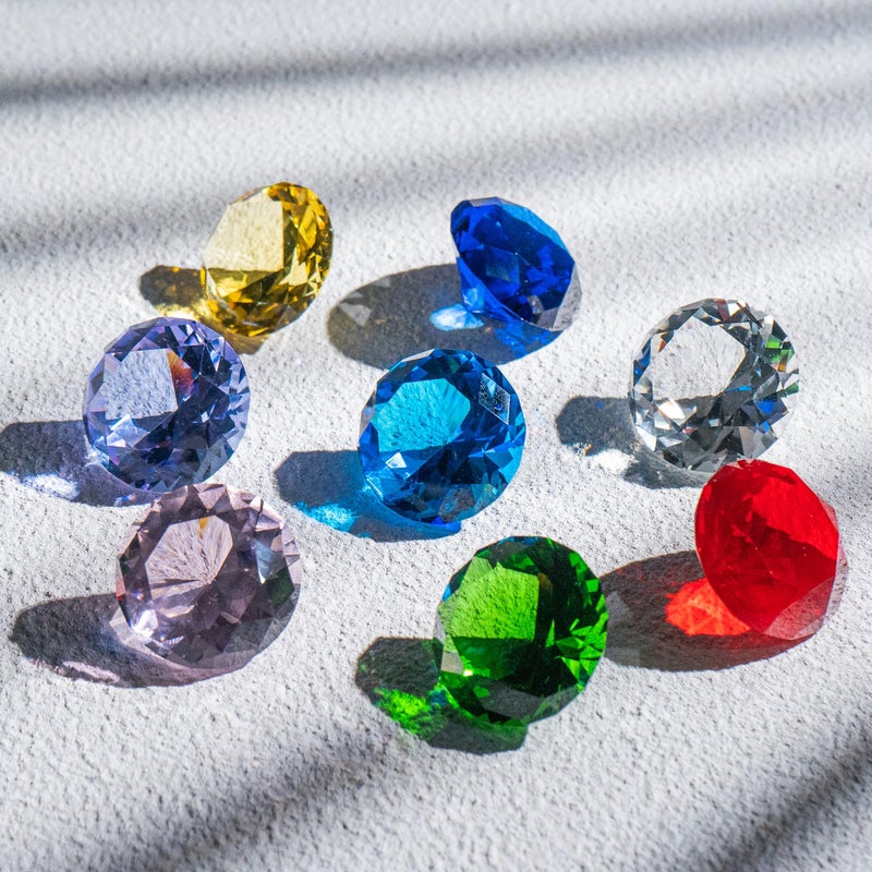QIANCHANG 8-Color 40mm Crystal Diamond Paperweight Faceted Glass Diamonds Prisms Jewels Gemstones for Home Wedding Christmas Decoration - Image 3