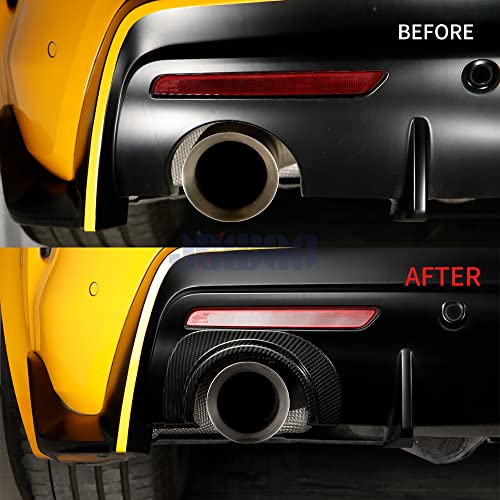JSWAN Real Carbon Fiber Tail Throat Upper Trim Cover Fit for Toyota Supra GR A90 A91 MK5 Exhaust Muffler Tail Pipe Upper Trim Cover Accessories - Image 4