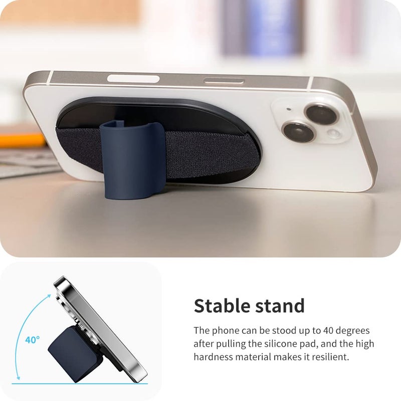 Sinjimoru for MagSafe Grip, Magnetic Phone Grip for MagSafe Stand, Strong Magnetic Phone Holder for iPhone 16 15 14 13 12. M-SGrip Black - Image 5