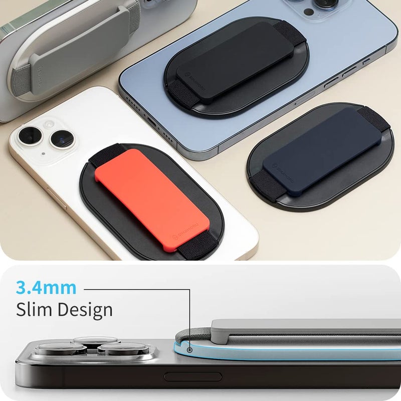 Sinjimoru for MagSafe Grip, Magnetic Phone Grip for MagSafe Stand, Strong Magnetic Phone Holder for iPhone 16 15 14 13 12. M-SGrip Black - Image 4