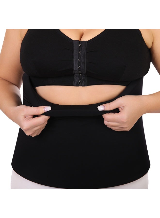 Sedra Shapely Post-operative medical foam abdominal compression belt; adjustable with strong Velcro,black - Image 2
