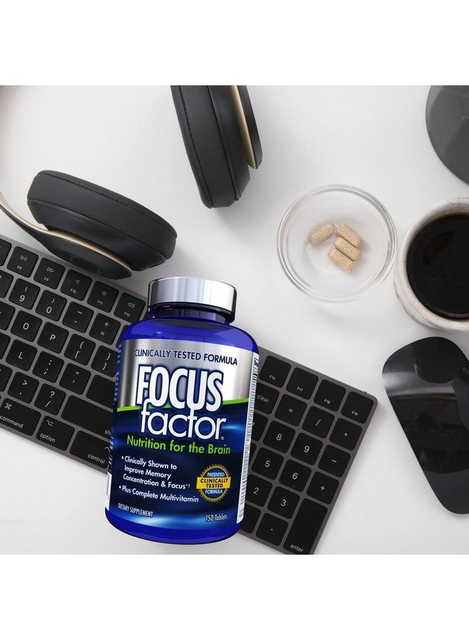 Focus Factor Nutrition For The Brain Improved Memory & Concentration Brain Supplement Complete Multivitamin With Vitamins B6 B12 D Bacopa Monnieri & Tyrosine 150 Count - Image 4
