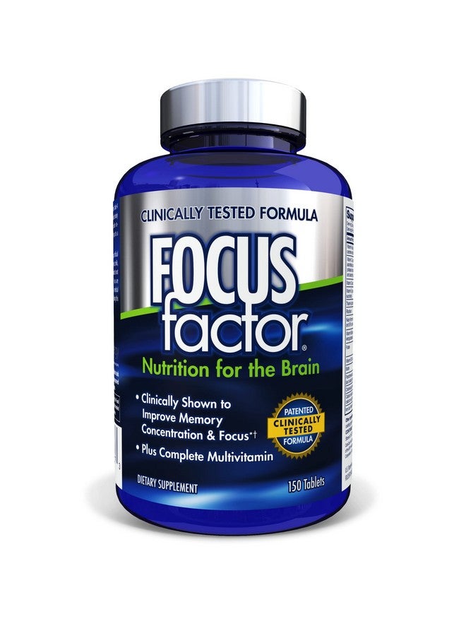 Focus Factor Nutrition For The Brain Improved Memory & Concentration Brain Supplement Complete Multivitamin With Vitamins B6 B12 D Bacopa Monnieri & Tyrosine 150 Count - Image 1