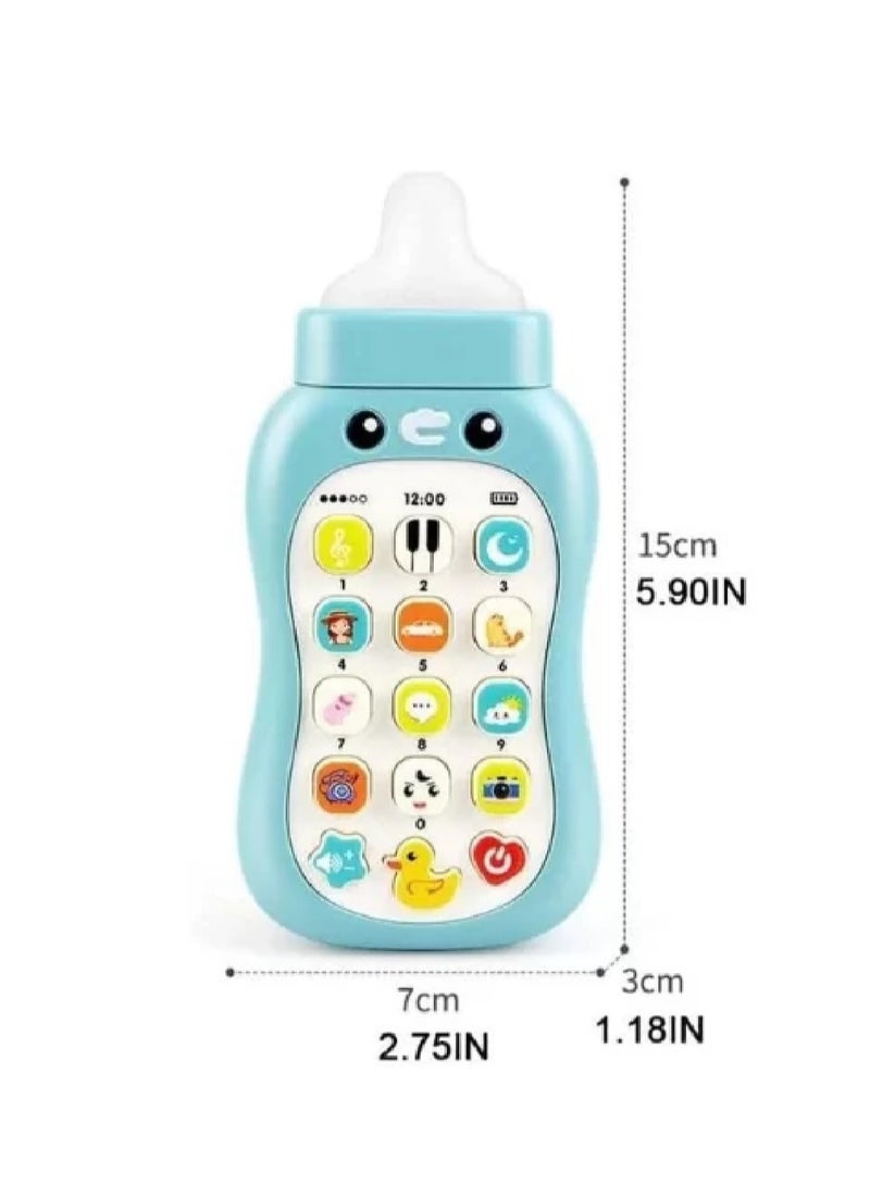 تليفون بيبي 4*1 بصوت للاطفال على شكل ببرونة عضاضة- متعدد الالوان - Image 2