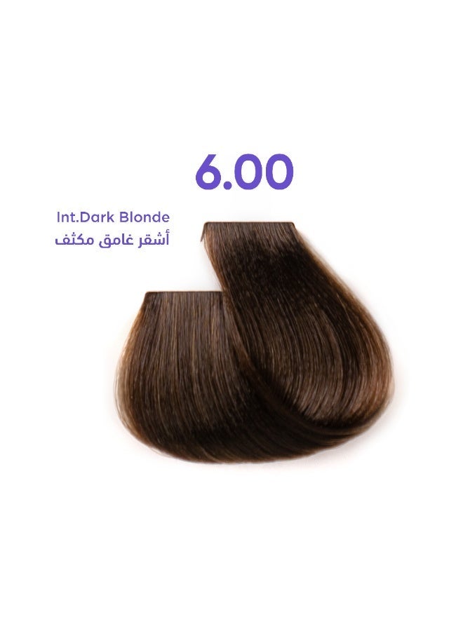 1B Hair Color Cream #6.00 INT Dark Blonde – Permanent Natural Hair Dye with Tress Tones Tyrosine Complex | 100ml | Balanced Beige-Blonde Pigment | Long-Lasting Neutral Color for Dark Blonde Hair - Image 1