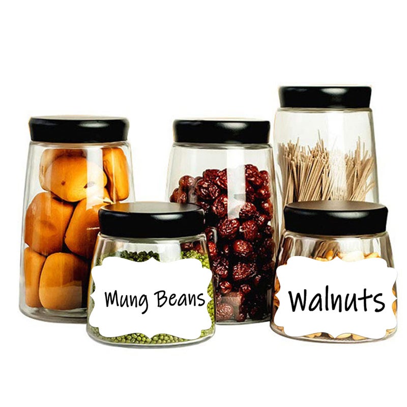 SALEMAR White Label Sticker, 2x3 inch Fancy Shape Labels for Essential Oil Bottle or Food Jars, Name Tags Stickers, 200PCS(White) - Image 4