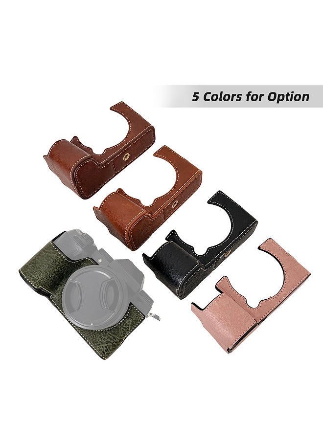 Generic - Portable Camera Protective Case Retro Style Camera Case Carry Bag Opening Bottom Design with Shoulder Strap Replacement for Fujifilm XS20/X-S20 Camera - Image 1