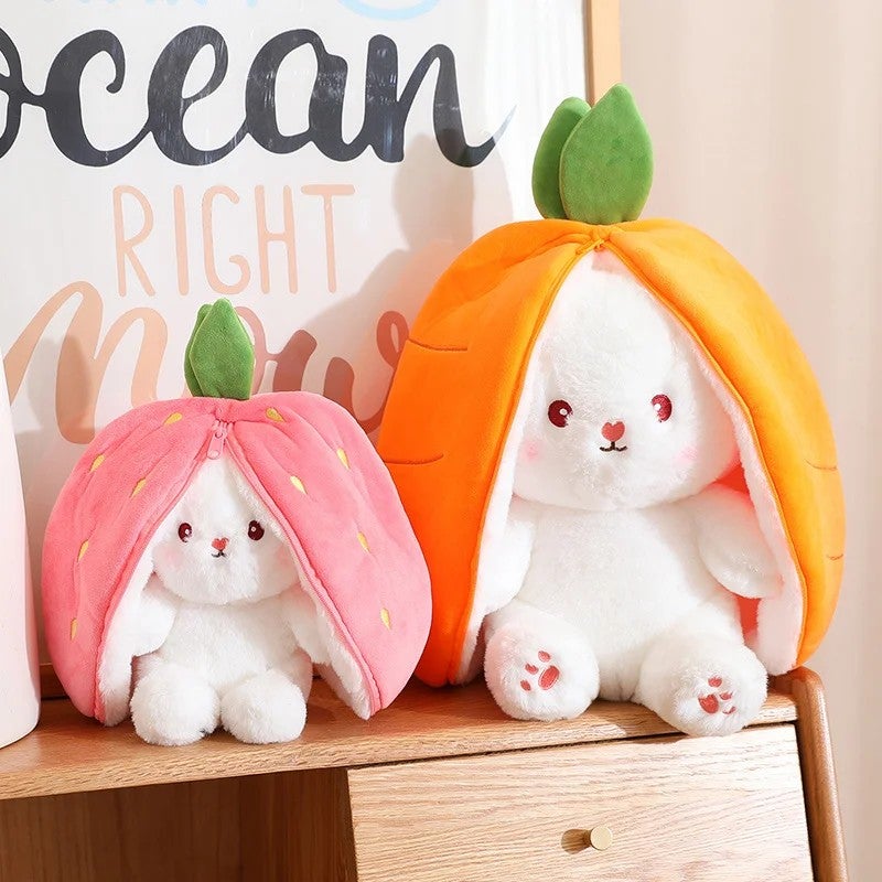 Y&D Creative Carrot-Shaped Stuffed Animal Toy – Adorable Bunny Plush Doll with Fruit Design, Soft Cuddly Rabbit for Kids, Cute Decor & Gift - Image 5