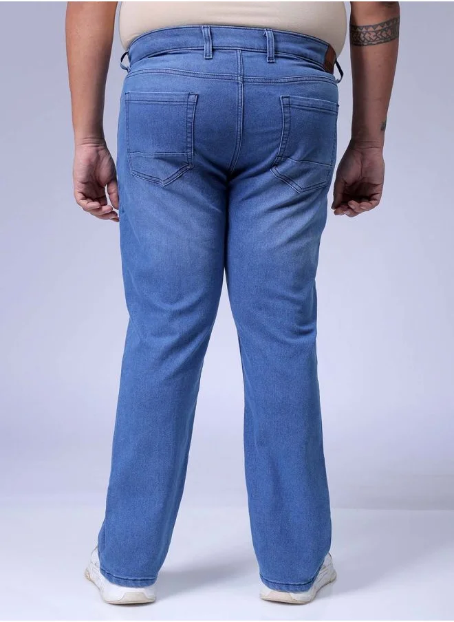 هاردسودا Men Plus Size Bootcut Solid Mid-Rise Stretchable Jeans