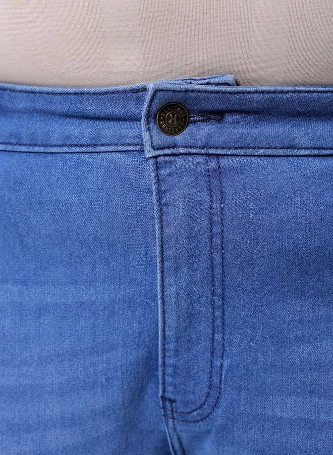 هاردسودا Men Plus Size Bootcut Solid Mid-Rise Stretchable Jeans