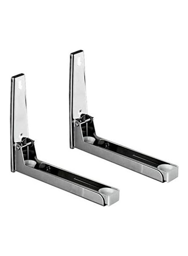 Pair Of Foldable Stainless Steel Wall Mounted Bracket For Kitchen Microwave