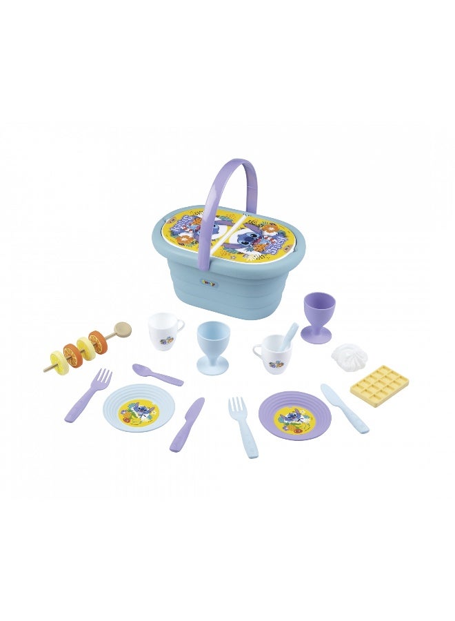 Smoby Disney Lilo & Stitch Stitch Picnic Basket Playset (18.8 X 12.7 X 26.4 Cm, 19 Pieces) - Image 2