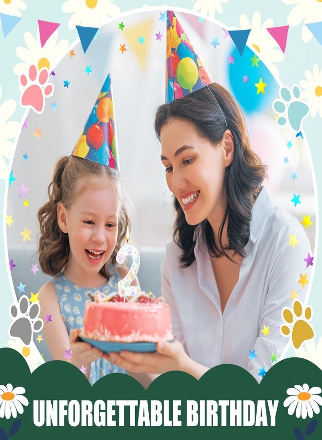 MTLEE Pastel Dog Paw Candles Birthday Cake Decorations Cake Cupcake Topper for Boy and Girl Birthday Decoration (2) - Image 3