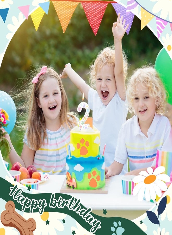 MTLEE Pastel Dog Paw Candles Birthday Cake Decorations Cake Cupcake Topper for Boy and Girl Birthday Decoration (2) - Image 4