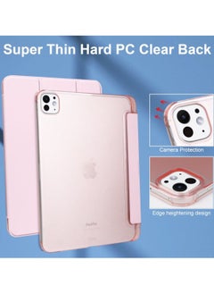 Best Choice Products New iPad Pro 13 inch Case M4 2024 7th Generation with Pencil Holder,Support Touch ID and Auto Wake/Sleep - Pink  - Image 5