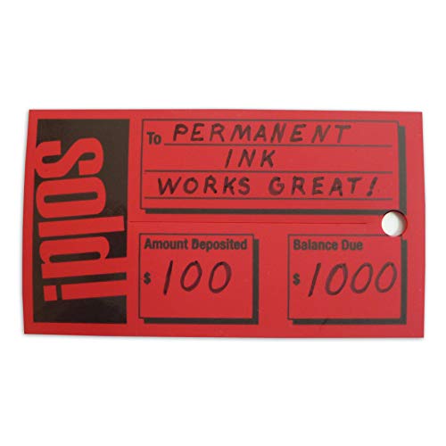 Things Improved Sold Tags - Heavy Duty Weatherproof - Pack of 100 Red Vinyl Waterproof Sold Tags - Image 4