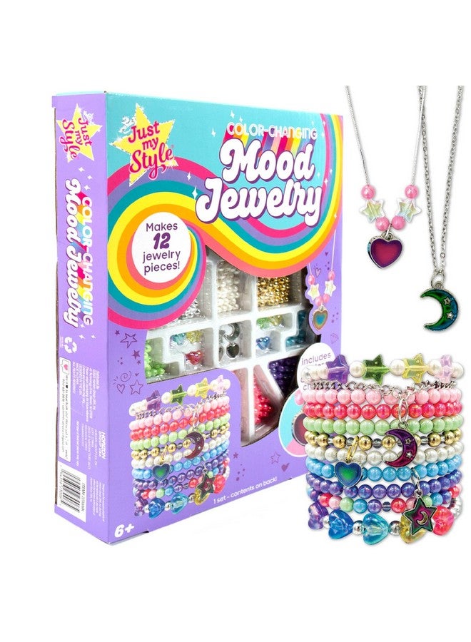 Just My Style Color-Changing Mood Jewelry Making Kit, Bracelet & Necklace Making Kit, Arts & Crafts Kit for Girls & Boys Ages 6-10 - Image 1