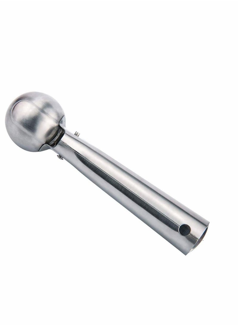 NIBEMINENT - Ice Cream Scoop, Stainless Steel Spoon with Easy Trigger, Dipper, Durable & to Use, Nonstick for Fruits, Water Melon, Yogurt, Cookie Dough, Jelly(Sliver) - Image 1