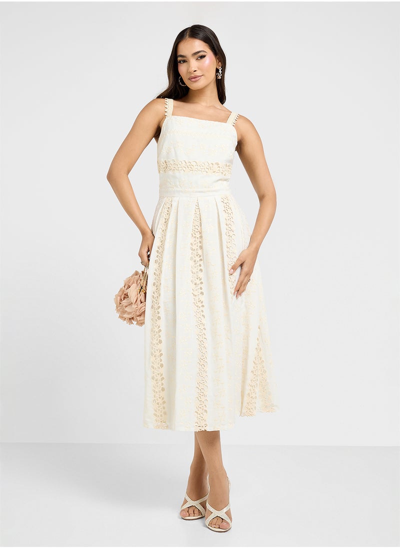 Just Me - Square Neck Strappy Dress - Image 1