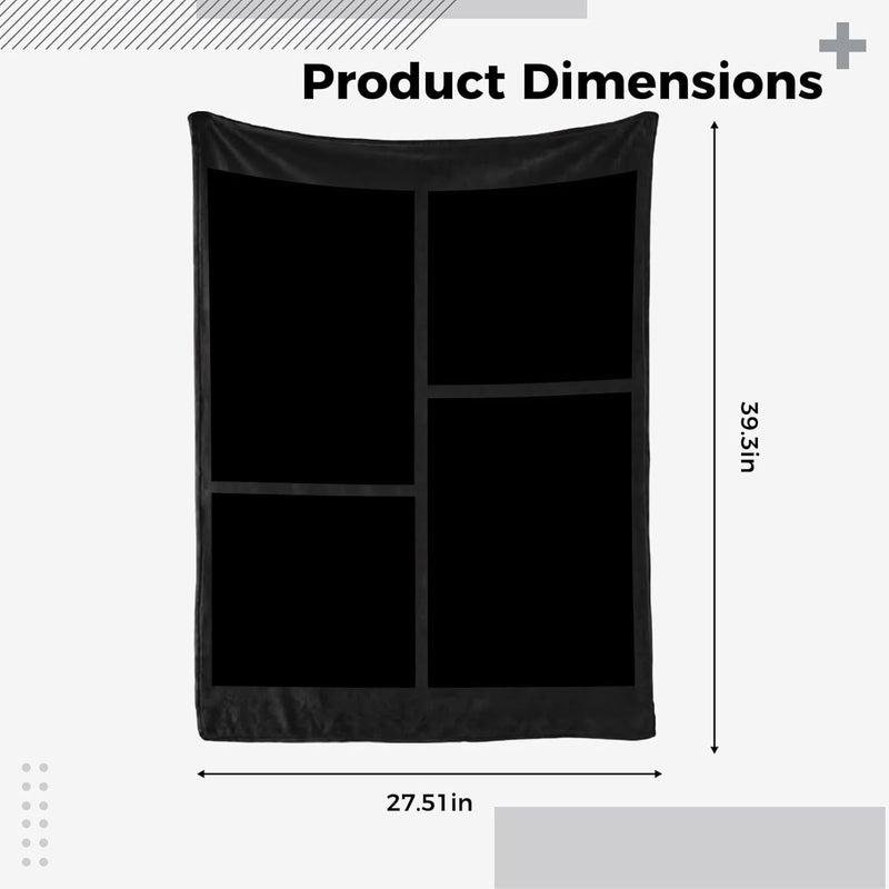 Custom Blanket Flannel, Photo & Text Printed Personalized Throw, 27.6 X 39.4 in, Soft Cozy for Home Decor, Birthday, Valentine's Day, Customized Gifts - Image 4