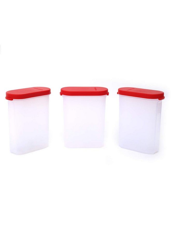 Mahaware Modular Mini Oval Plastic Kitchen Container Set, 275ml, Set of 12, Red - Image 4