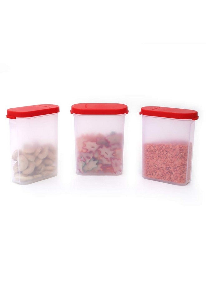 Mahaware Modular Mini Oval Plastic Kitchen Container Set, 275ml, Set of 12, Red - Image 5