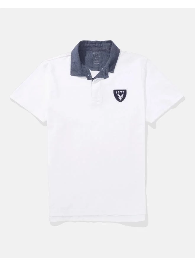 امريكان ايجل Embroidered Logo Half Sleeve Polo Shirt