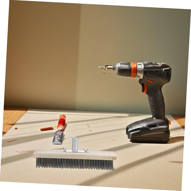 فرشاة سلكية ثقيلة من الفولاذ المقاوم للصدأ لأرضيات الخرسانة وإزالة الطحالب وتنظيف البلاط - Image 5
