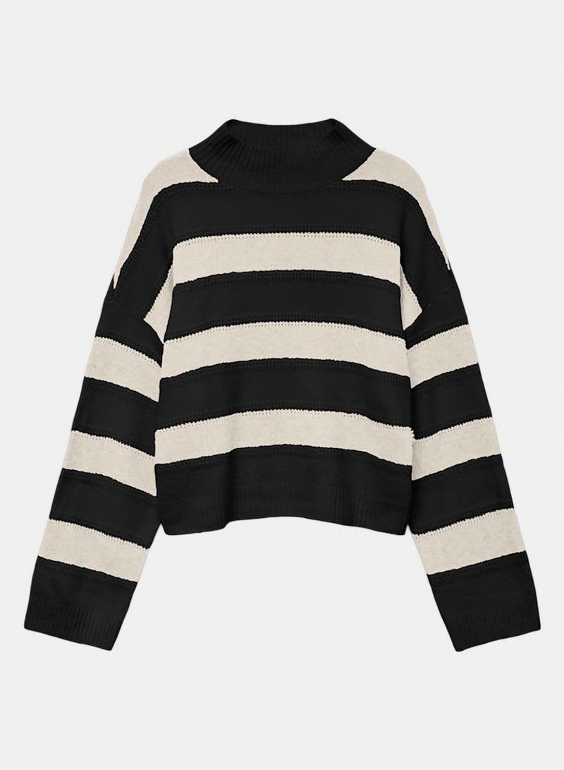 VERO MODA Vminez Ls Highneck Short Pullover Boo - Image 1