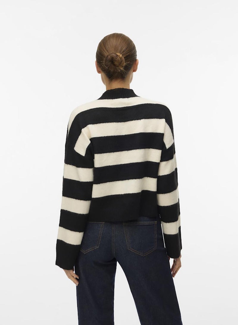 VERO MODA Vminez Ls Highneck Short Pullover Boo - Image 3