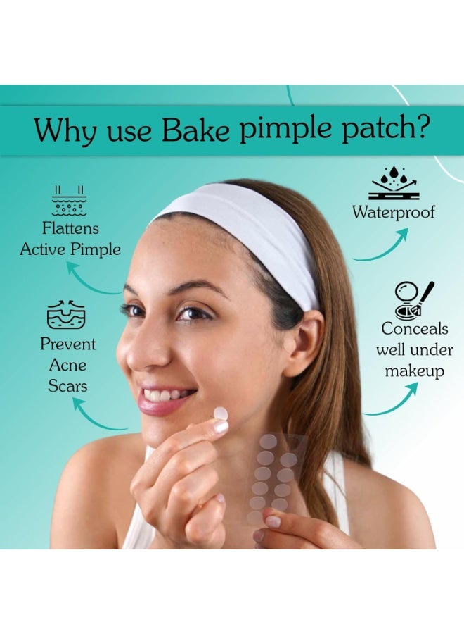 BAKE 2% Salicylic Acid Hydrocolloid Pimple Patches (36 Dots) | Absorbs Oil, Prevents Acne | Waterproof Patches | For Acne, Acne Marks, Acne Prone Skin - 36 Dots - Image 2