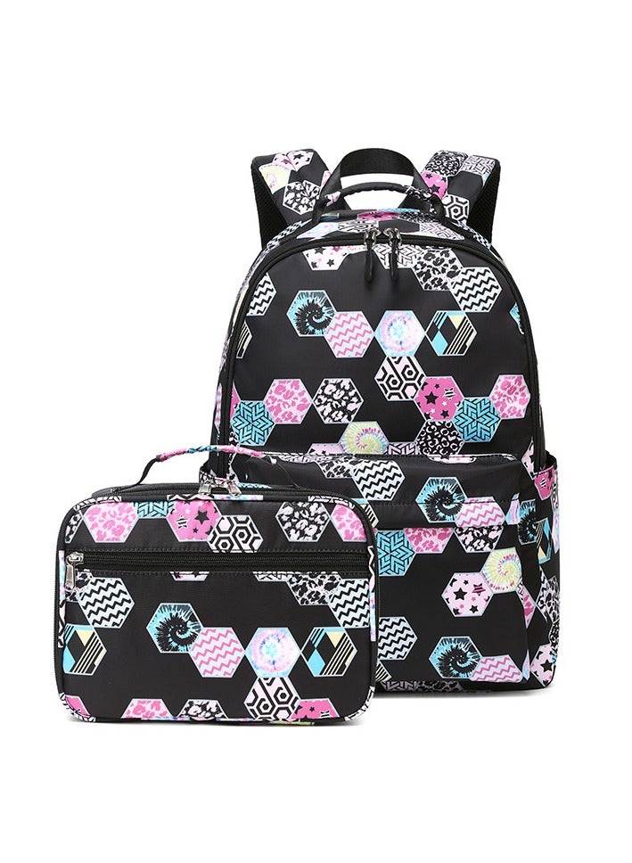 SKT Shiketro Two-Piece Student Schoolbag Outdoor Printed Waterproof Backpack - Image 1