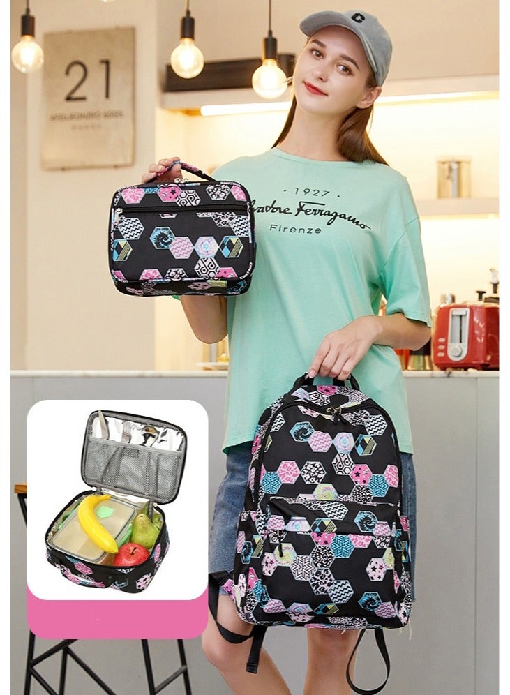 SKT Shiketro Two-Piece Student Schoolbag Outdoor Printed Waterproof Backpack - Image 4