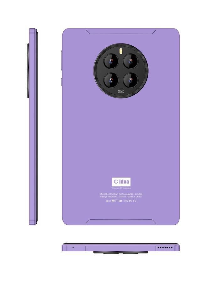C idea Smart Android Tablet 8-Inch IPS Screen Tempered Glass, 5G LTE Single SIM WiFi,Kids Tab Zoom Supported Face Unlock Tablet PC Purple - Image 2