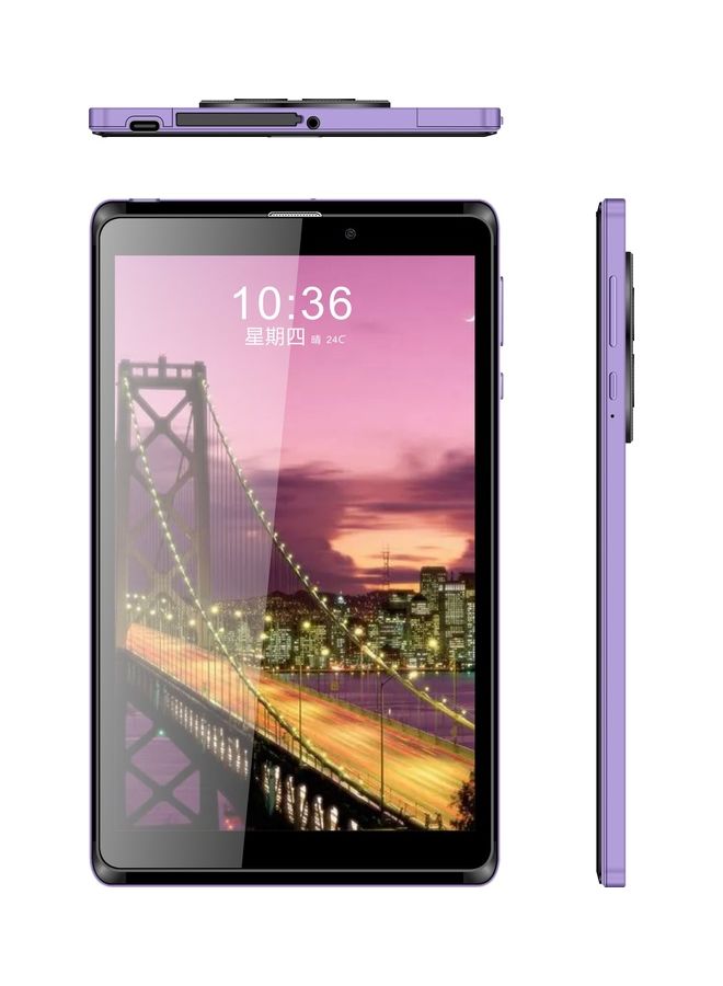C idea Smart Android Tablet 8-Inch IPS Screen Tempered Glass, 5G LTE Single SIM WiFi,Kids Tab Zoom Supported Face Unlock Tablet PC Purple - Image 3