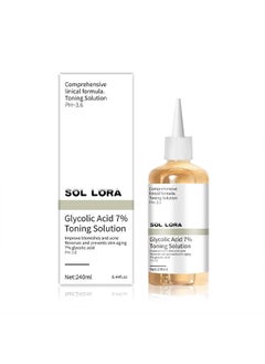 SOL LORA SOL LORA glycolic acid 7% toner removes acne marks, fades acne marks, closed comedones, moisturizes and rejuvenates the skin  - Image 1