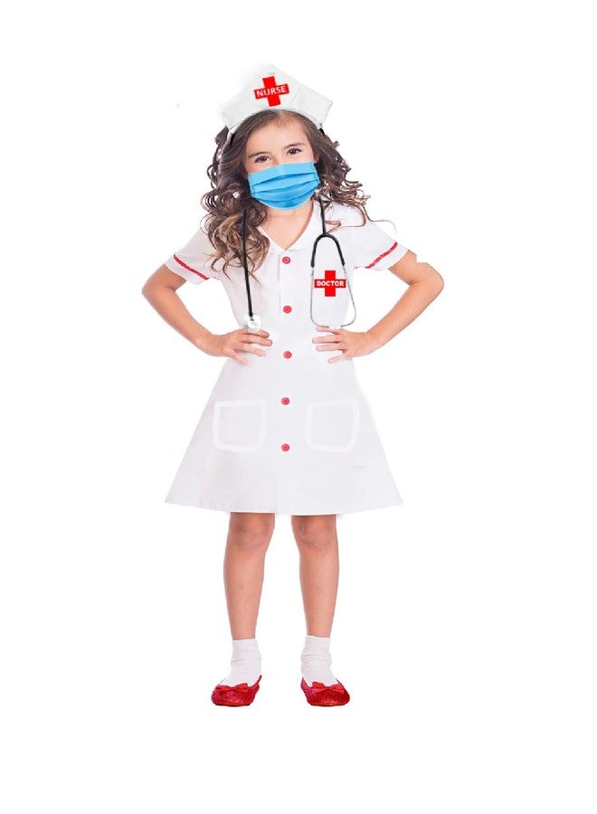 EthnicAlive Nurse Dress for Kids | Community Helper Costume for Kids | Fancy Dress Costume - Image 1