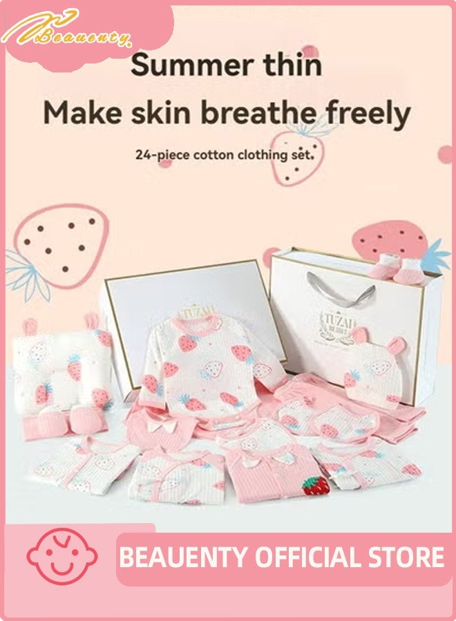 Beauenty 24PCS Newborn Baby Gifts Set, Newborn Layette Gift Set, Baby Clothes Accessories Set for Boys and Girls, Premium Cotton. - Image 3