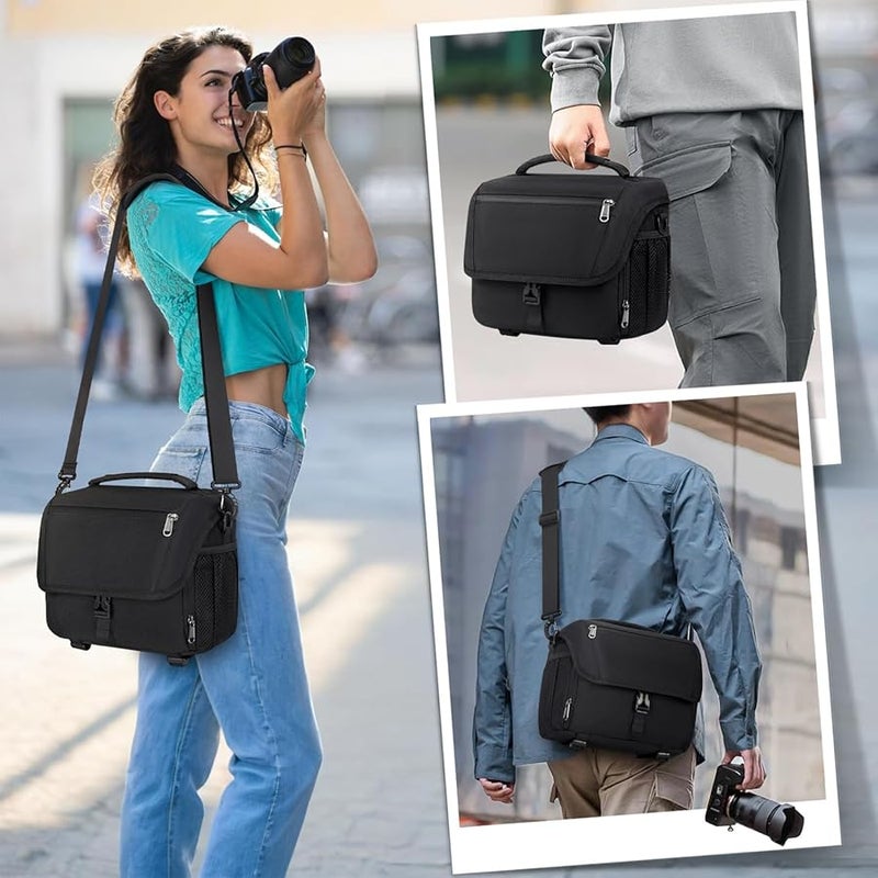 Anti Slip DSLR Messenger Bag Reinforced Stitching Lightweight Polyester Camera Bag - Image 3